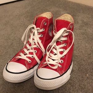 New Red High Top Converse